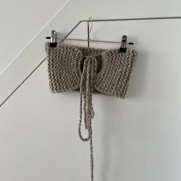 STONE | Knit Tie Up Top - Picture 2 of 4